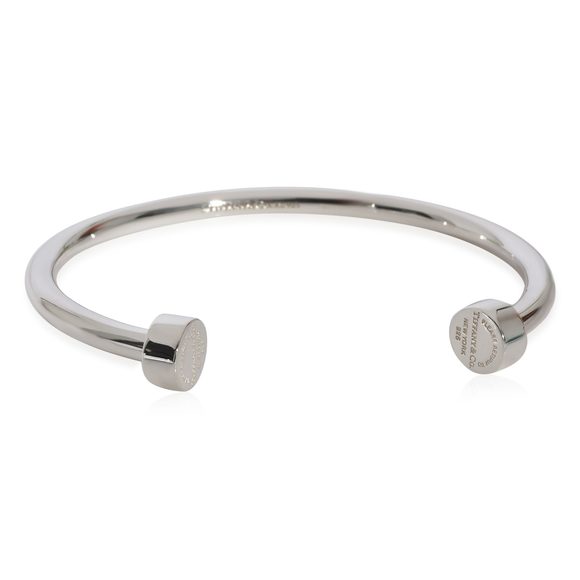 Return To Tiffany Narrow Circle Edge Cuff Bracelet in Sterling Silver - Picture 1 of 5